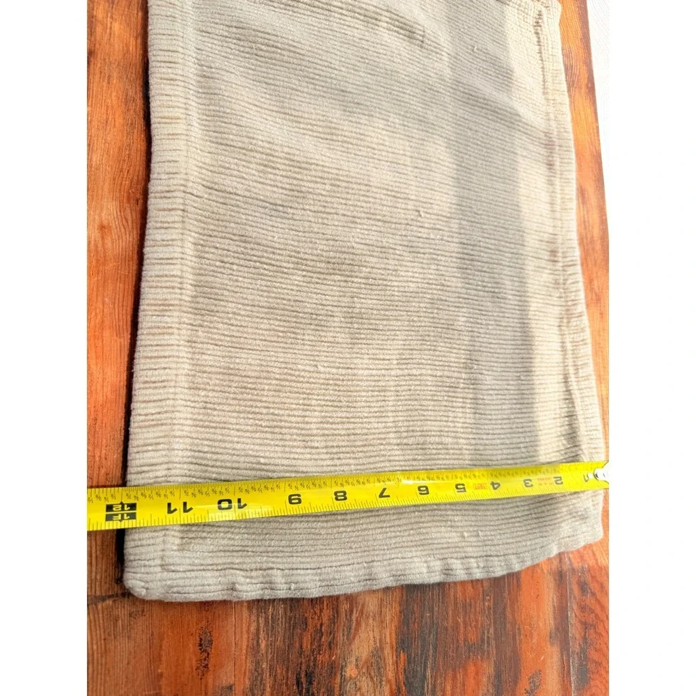 Pier 1 Imports Agra Rib‎ Khaki Placemats Set 4 Vintage Cotton Rayon Ribbed 13x19